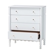 Baxton Studio Hoffman Chest 4-Drawer Vertical Storage Cabinet White