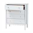 Baxton Studio Hoffman Chest 4-Drawer Vertical Storage Cabinet White