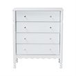 Baxton Studio Hoffman Chest 4-Drawer Vertical Storage Cabinet White