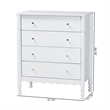 Baxton Studio Hoffman Chest 4-Drawer Vertical Storage Cabinet White