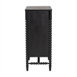 Baxton Studio Brantley Spindle Chest 4-Drawer Vertical Storage Cabinet Black