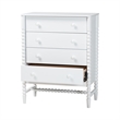 Baxton Studio Brantley Spindle Chest 4-Drawer Vertical Storage Cabinet White