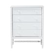 Baxton Studio Brantley Spindle Chest 4-Drawer Vertical Storage Cabinet White