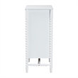 Baxton Studio Brantley Spindle Chest 4-Drawer Vertical Storage Cabinet White