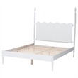 Baxton Studio Brantley Spindle Platform Bed Frame with Headboard White Queen