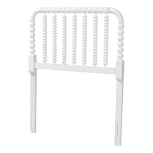 Baxton Studio Finley Turned Bobbin Headboard Crafted Wood Panel Twin White