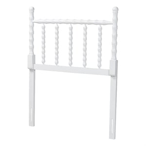 Baxton Studio Edaline Bamboo Motif Headboard Crafted Wood Panel Twin White