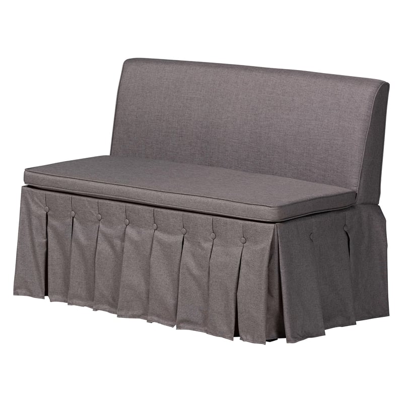 Baxton Studio Reginald 3-Piece Fabric Upholstered Dining Nook Set Gray