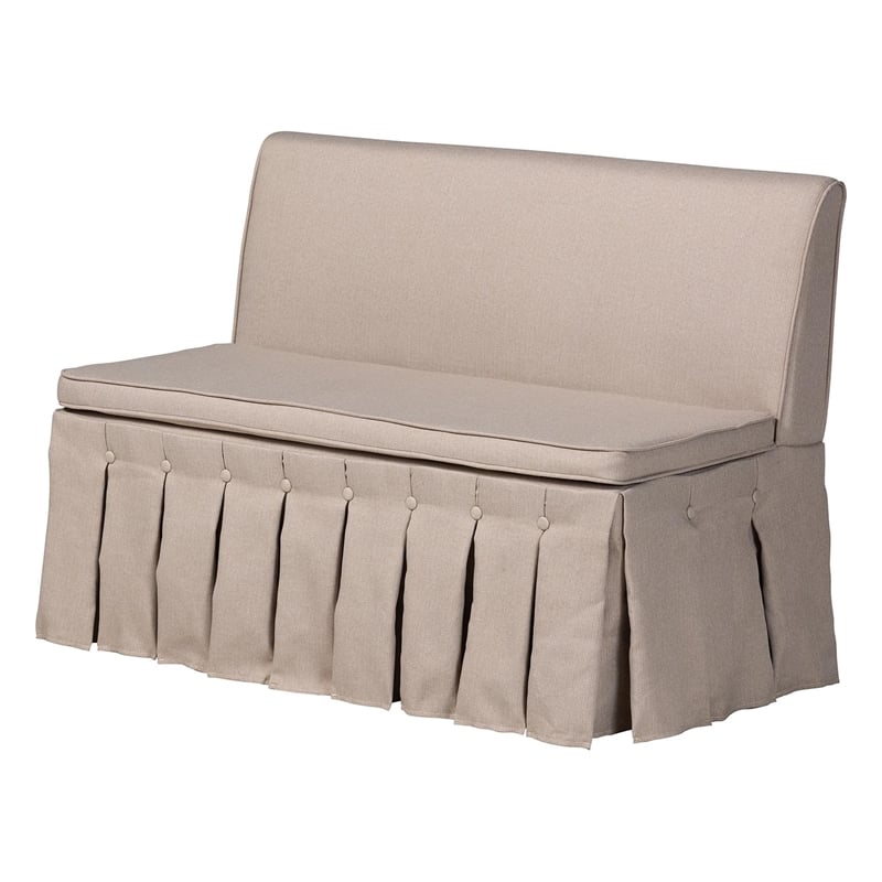 Baxton Studio Reuben 3-Piece Fabric Upholstered Dining Nook Set Beige