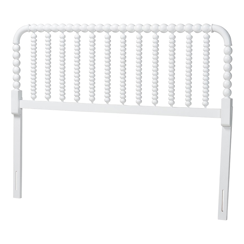 Baxton Studio Finley Turned Bobbin Headboard Crafted Wood Panel King White