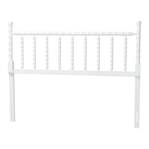 Baxton Studio Edaline Bamboo Motif Headboard Crafted Wood Panel King White