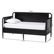 Baxton Studio Lucera 3-Drawer Daybed with Bobbin Frame Full Black