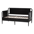 Baxton Studio Lucera 3-Drawer Daybed with Bobbin Frame Full Black
