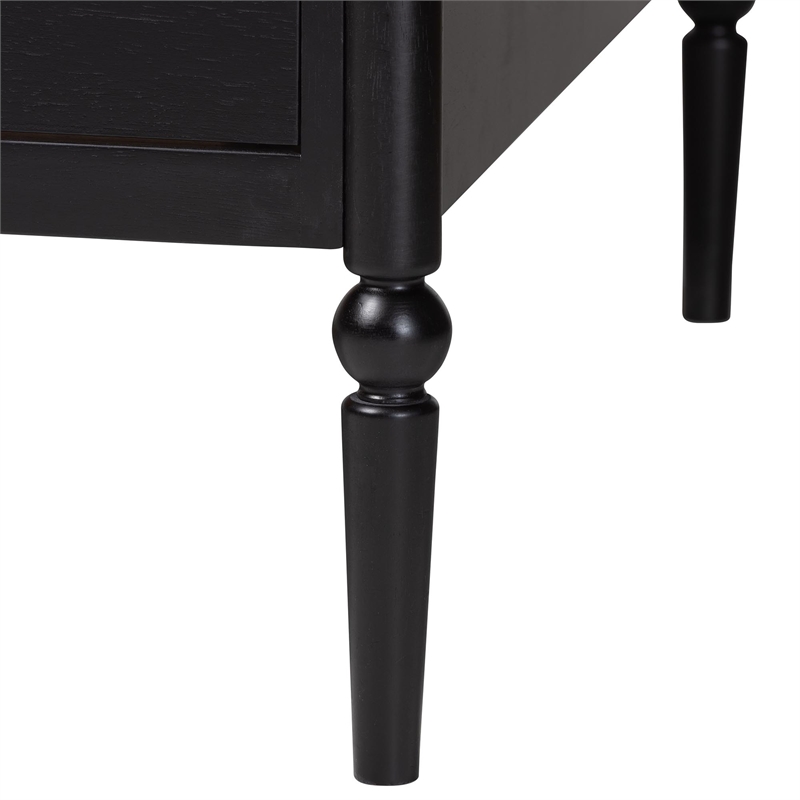 Baxton Studio Lucera 3-Drawer Daybed with Bobbin Frame Full Black