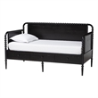 Baxton Studio Lucera 3-Drawer Daybed with Bobbin Frame Full Black