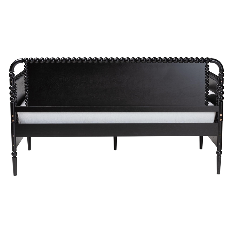 Baxton Studio Lucera 3-Drawer Daybed with Bobbin Frame Twin Black