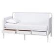Baxton Studio Lucera 3-Drawer Daybed with Bobbin Frame Full White