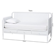 Baxton Studio Lucera 3-Drawer Daybed with Bobbin Frame Full White