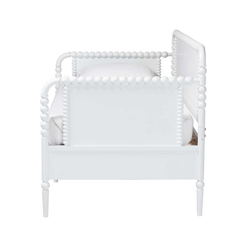 Baxton Studio Lucera 3-Drawer Daybed with Bobbin Frame Twin White