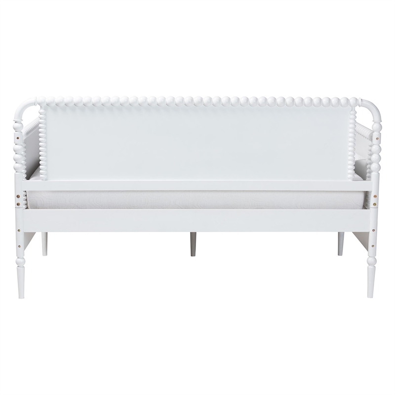 Baxton Studio Lucera 3-Drawer Daybed with Bobbin Frame Twin White