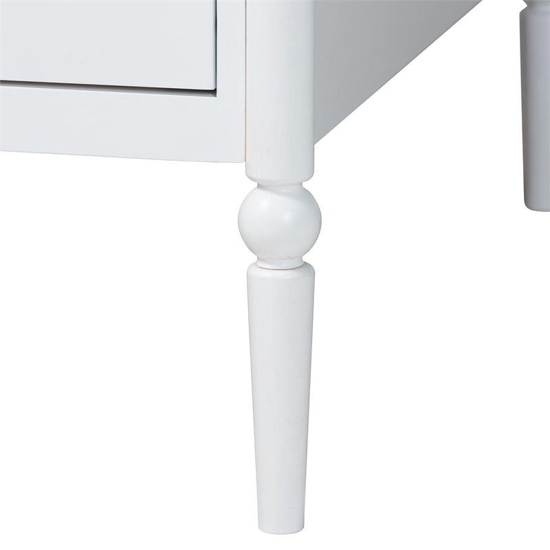 Baxton Studio Lucera 3-Drawer Daybed with Bobbin Frame Twin White