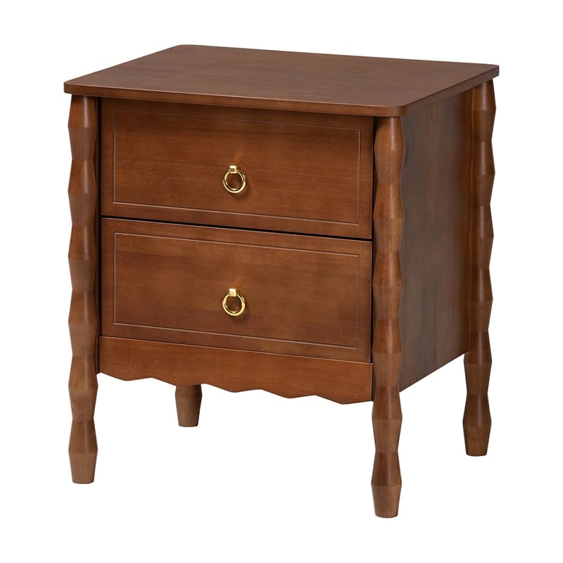 Baxton Studio Seamus 4-Piece Bedroom Set with 2 Nightstands Queen