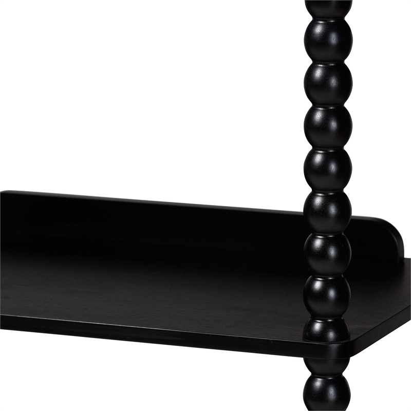 Baxton Studio Lucera Bobbin 5-Tier Display Shelf Black