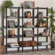 Baxton Studio Lucera Bobbin 5-Tier Display Shelf Black