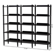 Baxton Studio Lucera Bobbin 5-Tier Display Shelf Black