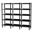 Baxton Studio Lucera Bobbin 5-Tier Display Shelf Black