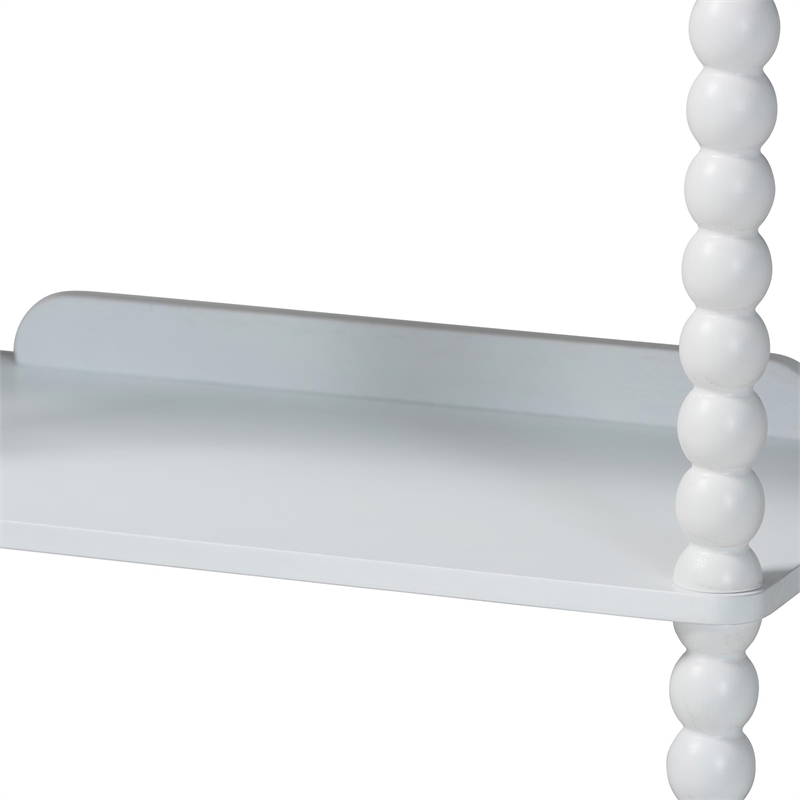 Baxton Studio Lucera Bobbin 5-Tier Display Shelf White