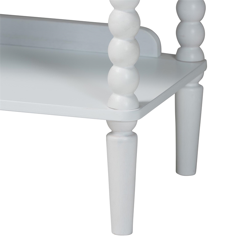 Baxton Studio Lucera Bobbin 5-Tier Display Shelf White