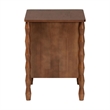 Baxton Studio Seamus 2-Drawer Nightstand with Carved Bobbin Frame