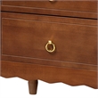 Baxton Studio Seamus 2-Drawer Nightstand with Carved Bobbin Frame