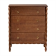 Baxton Studio Seamus 4-Drawer Chest with Carved Bobbin Frame