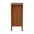 Baxton Studio Seamus 4-Drawer Chest with Carved Bobbin Frame