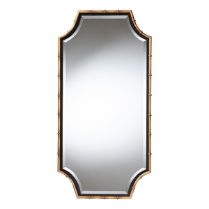 Baxton Studio Lieven Accent Wall Mirror with Bamboo Inspired Frame