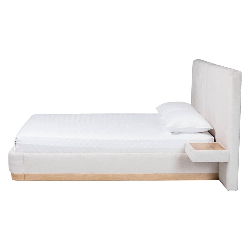 Baxton Studio Jacinta Platform Bed with Floating Nightstands Queen