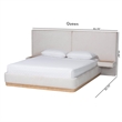 Baxton Studio Jacinta Platform Bed with Floating Nightstands Queen