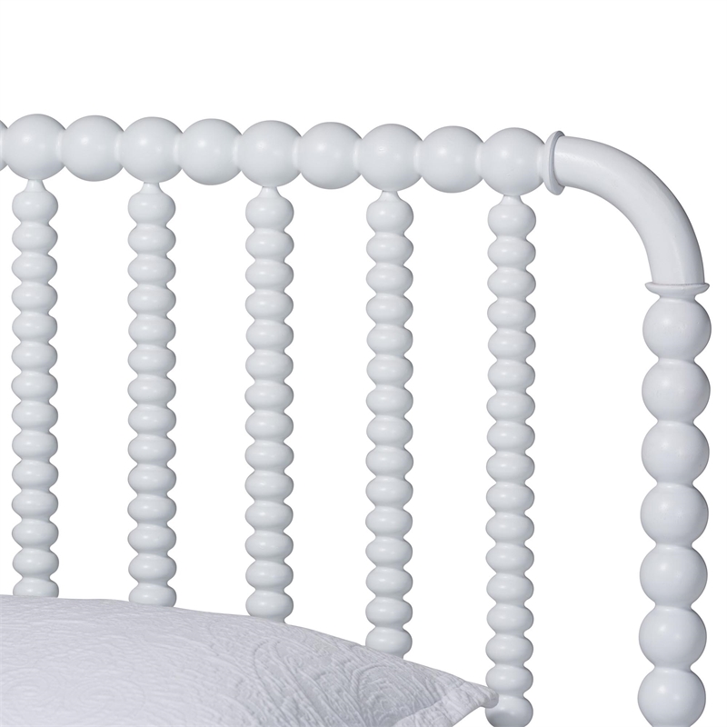 Baxton Studio Lucera 6-Drawer Platform Bed with Bobbin Frame Twin White