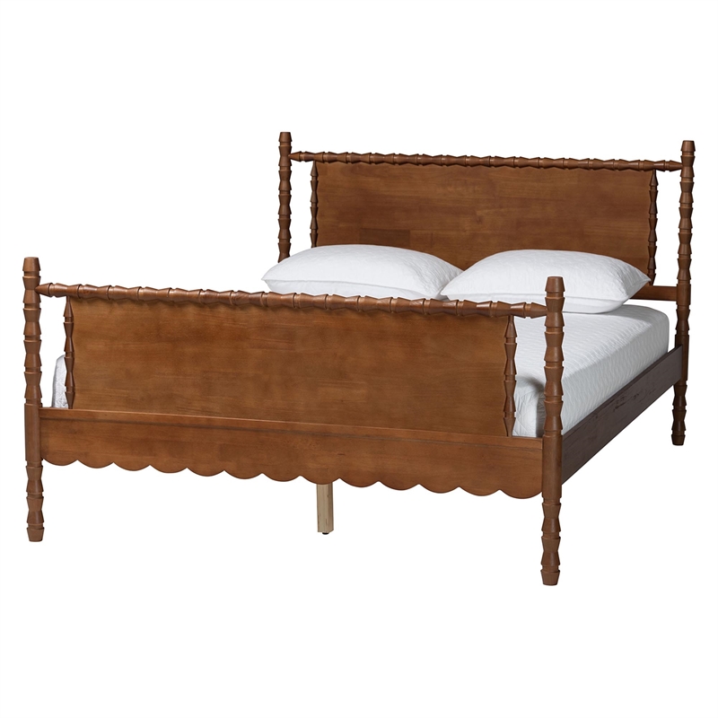 Baxton Studio Danette Bobbin Wood  5-Piece Bedroom Set Queen