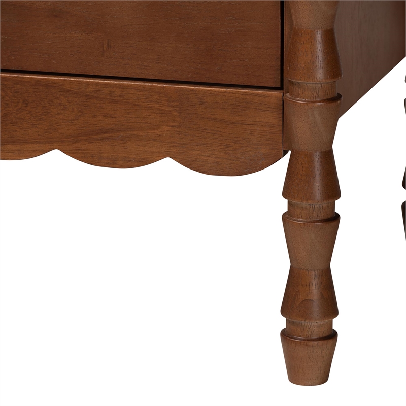 Baxton Studio Danette Bobbin Wood  5-Piece Bedroom Set Queen