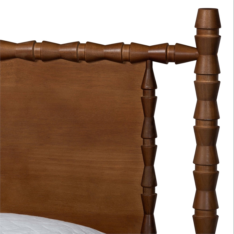 Baxton Studio Danette Bobbin Wood  5-Piece Bedroom Set Queen