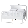 Baxton Studio Lucera 6-Drawer Platform Bed with Bobbin Frame Full White
