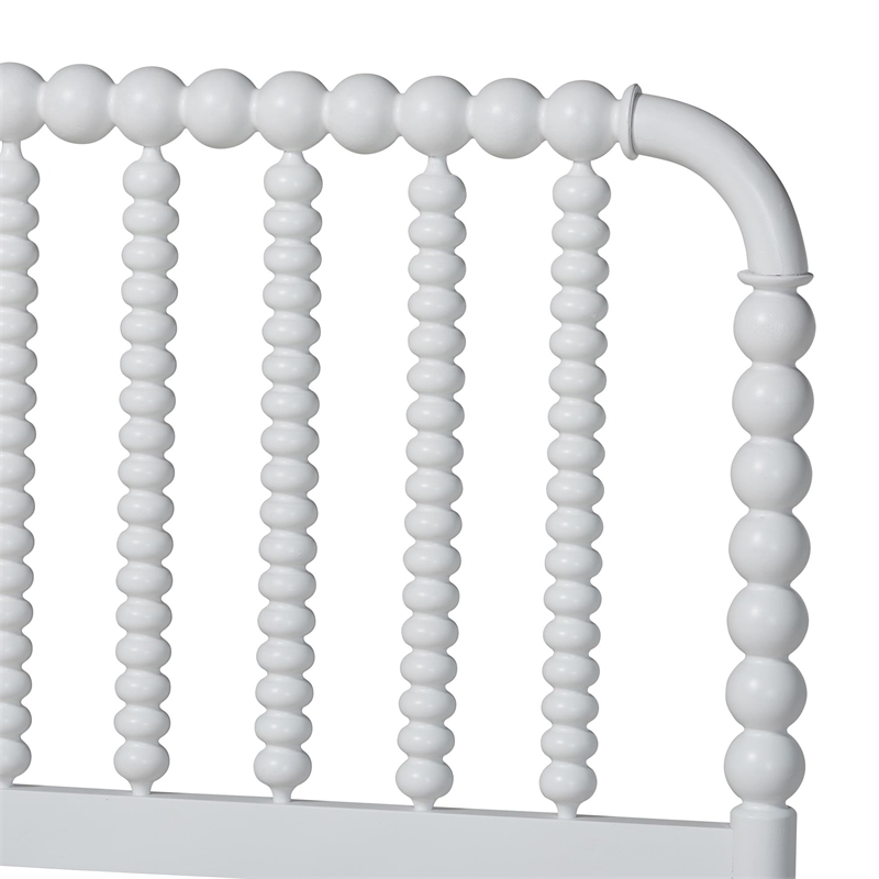 Baxton Studio Lucera 6-Drawer Platform Bed with Bobbin Frame Full White