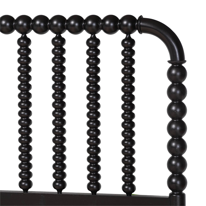 Baxton Studio Lucera 6-Drawer Platform Bed with Bobbin Frame Queen Black