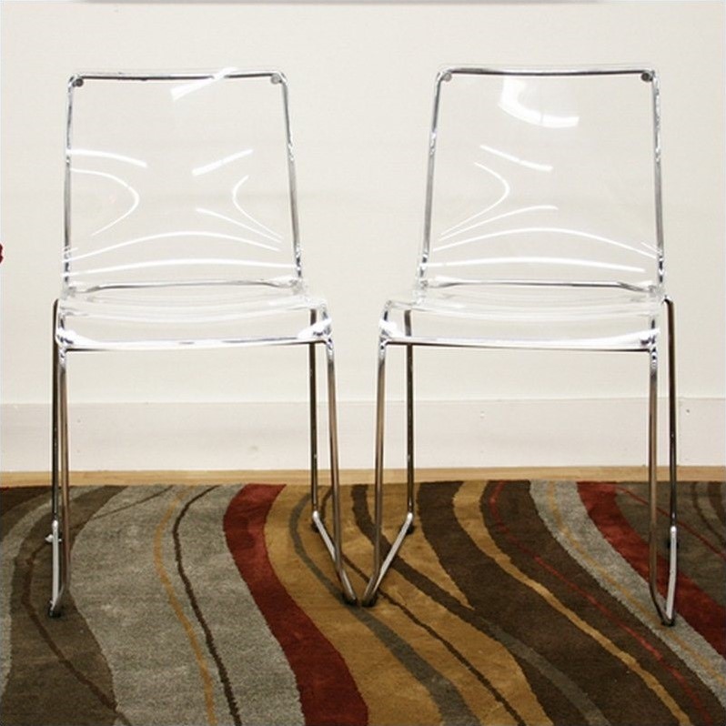 Lino Dining Chair in Clear (Set of 2)