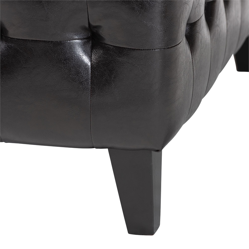 Pemberly Square Ottoman in Dark Brown