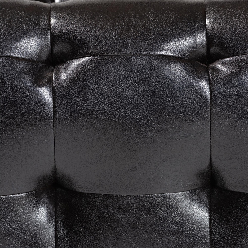 Pemberly Square Ottoman in Dark Brown
