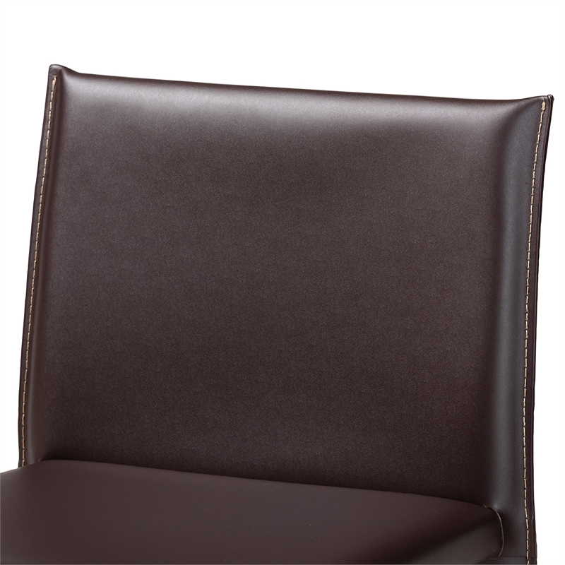 Baxton Studio Counter Stool in Brown (Set of 2)
